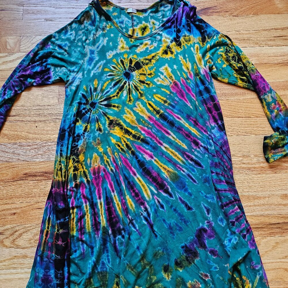 The Collection Royal Tunic Dress XL Tie Dye Hippie